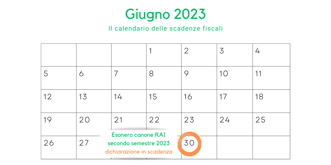 Esonero canone RAI 2° semestre 2023 dichiarazione in scadenza il 30